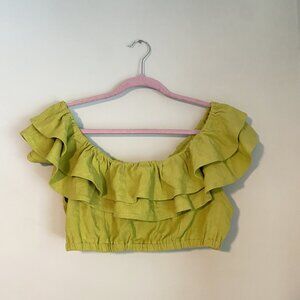 Fashion Brand Company Booger Linen Ruffle Top
